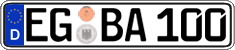 German license plate, Regular plates