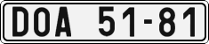 License plate of the Czech Republic, Cars (1960)