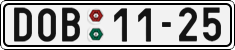 License plate of the Czech Republic, Cars (1960)