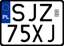 License plates of Poland, Special vehicles and motorcycles