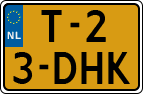 License plate of the Netherlands, Agricultural vehicles