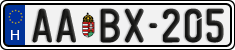 license plates of Hungary, Regular plates (2022)