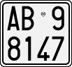 License plate of Italy, Motorcycles (1994 year series)