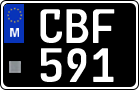 License plate of Malta, Oldtimers (ABC 123)