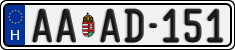 license plates of Hungary, Regular plates (2022)