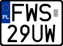 License plates of Poland, Special vehicles and motorcycles