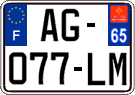 French license plate, SIV (ordinary)