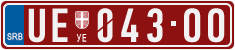License plate of Serbia, Cars