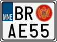 License plate of Montenegro, Scooters