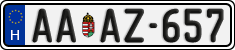 license plates of Hungary, Regular plates (2022)
