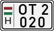 license plates of Hungary, Oldtimers (1990)