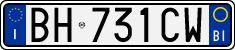 License plate of Italy, Cars (1994 year series)