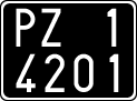 License plate of Italy, Cars (1927 year series)