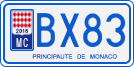 License plate of Monaco, Motorcycles