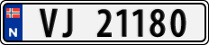 License plate of Norway, Cars