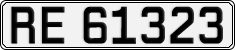 License plate of Norway, Cars