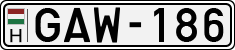 license plates of Hungary, Cars (1990)