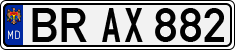 License plate of Moldova, Cars (1992)