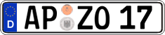 German license plate, Regular plates