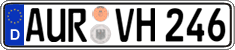 German license plate, Regular plates