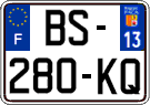French license plate, SIV (ordinary)