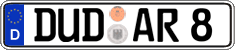 German license plate, Regular plates