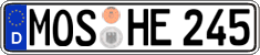 German license plate, Regular plates