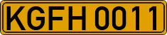 License plate of Kyrgyzstan, Foreign citizens and enterprises (1994)