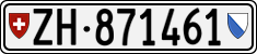 License plate of Switzerland, Cars