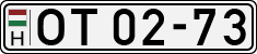 license plates of Hungary, Oldtimers (1990)