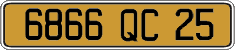 French license plate, FNI