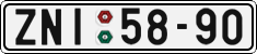 License plate of the Czech Republic, Cars (1960)