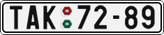 License plate of the Czech Republic, Cars (1960)