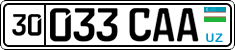 License plate of Uzbekistan, Organizations