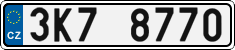 License plate of the Czech Republic, Cars (2001)