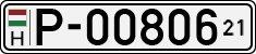 license plates of Hungary, Temporary (1990)