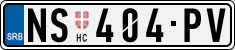 License plate of Serbia, Cars