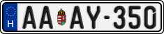 license plates of Hungary, Regular plates (2022)