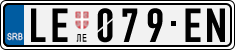 License plate of Serbia, Cars