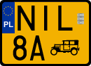 License plates of Poland, Oldtimers