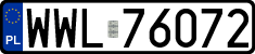 License plates of Poland, Regular car plates