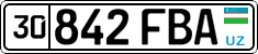 License plate of Uzbekistan, Organizations