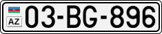 License plate of Azerbaijan, Cars