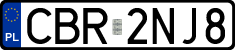 License plates of Poland, Regular car plates