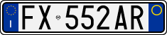 License plate of Italy, Cars (1994 year series)