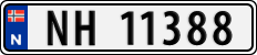 License plate of Norway, Cars