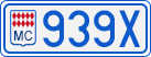 License plate of Monaco, Cars