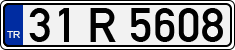 License plate of Turkey, Regular plates