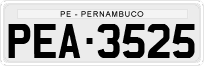 License plate of Brazil, Private owners (1990)