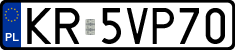 License plates of Poland, Regular car plates